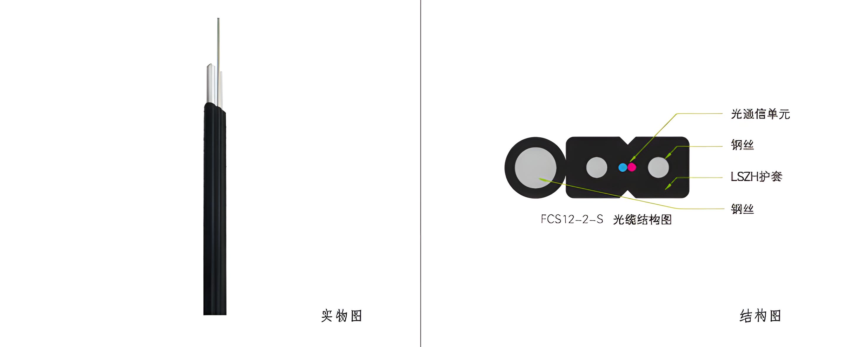 自承式单模单芯蝶形光缆钢丝