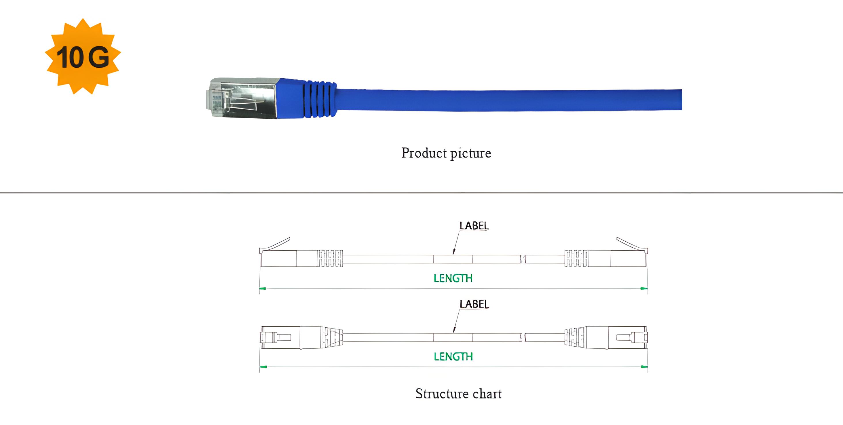Cat 6A FTP Patch Cable