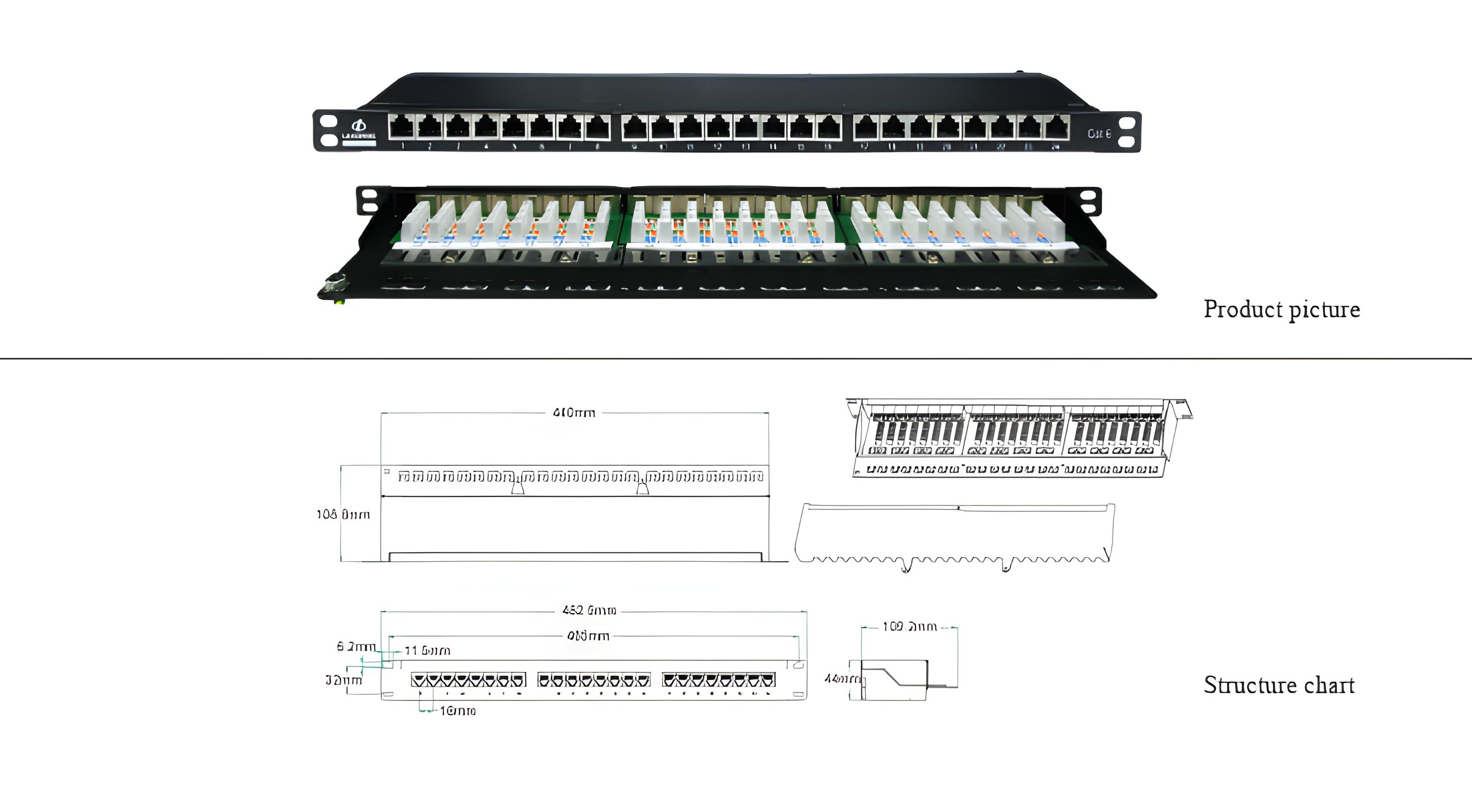 Cat6FTP 24-port patch panel